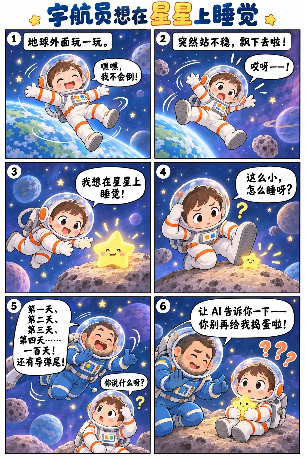 宇航员想在星星上睡觉 / Astronaut Wants to Sleep on a Star