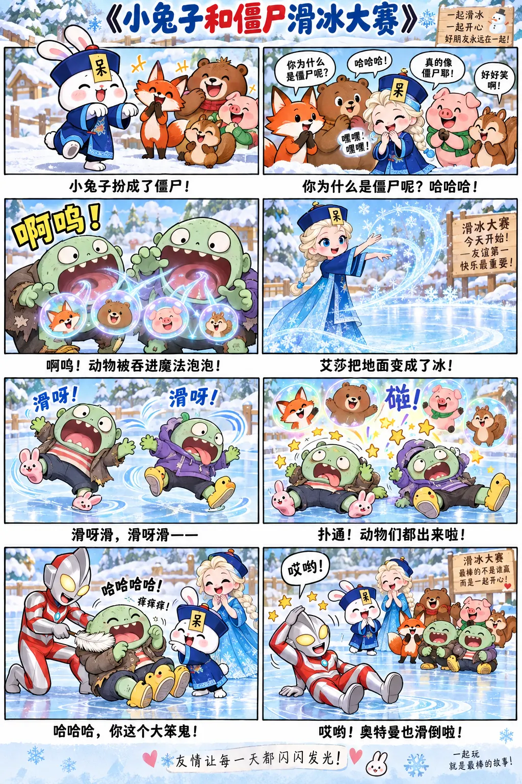 小兔和僵尸滑冰大赛 / Bunny & Zombie Ice Skating