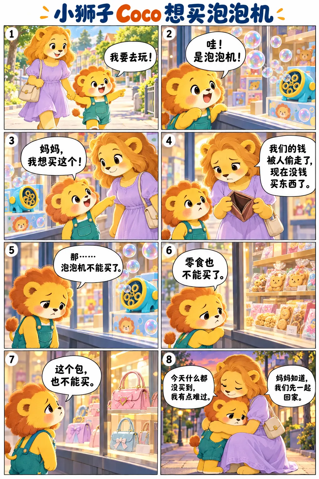 小狮子 Coco 想买泡泡机 / Little Lion Coco Wants a Bubble Machine