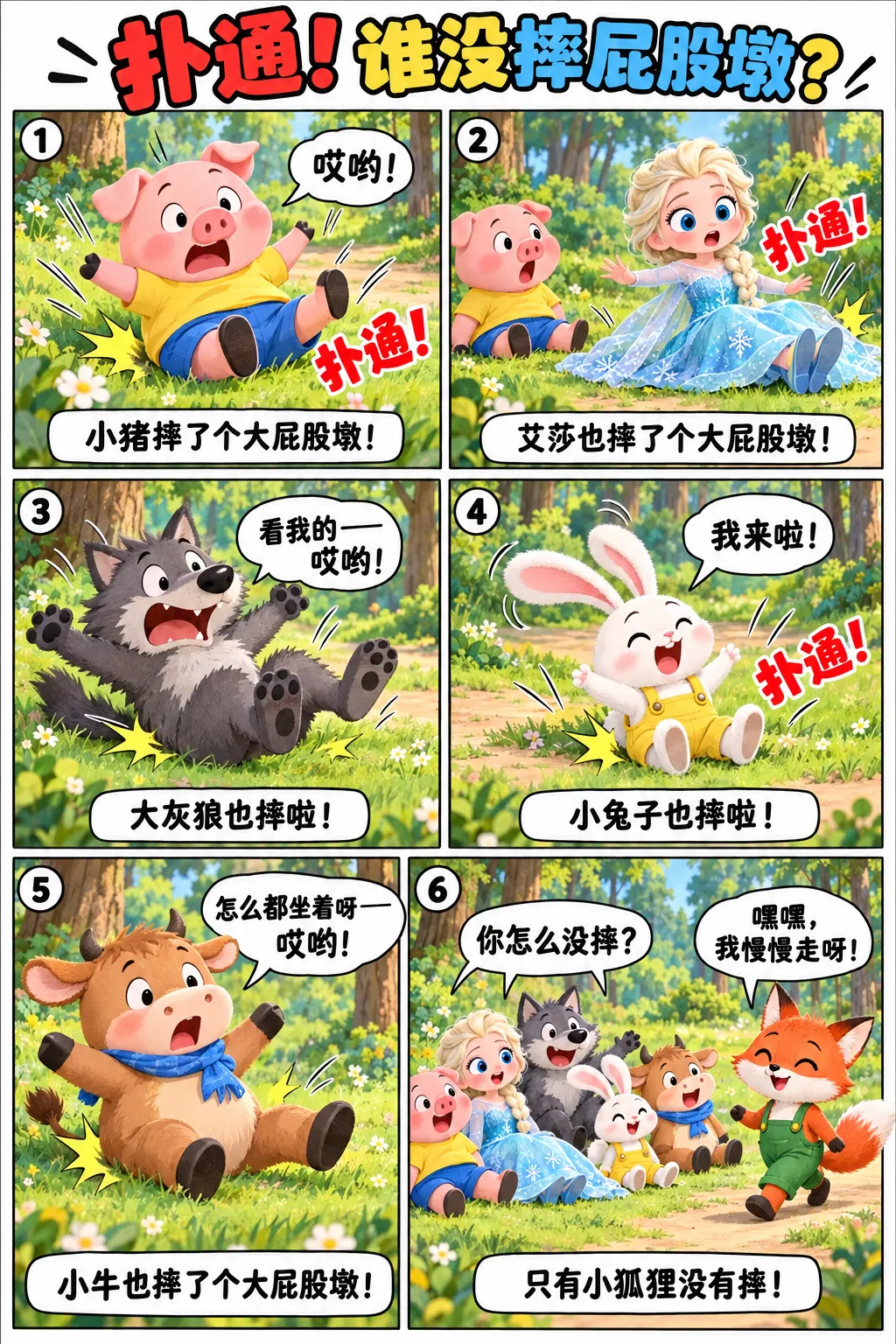 扑通！谁没摔屁股墩？ / Plop! Who Didn't Fall?
